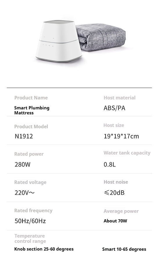 「2025 Upgraded Hydronic Heating Mattress Pad with Smart Temperature Control  UL/CE Certified Winter Warmth Blanket for Home/Dorm Use  EnergyEfficient Silent Thermal Bed System  Twin/Queen/King Size Dual-Person Heating Solution」