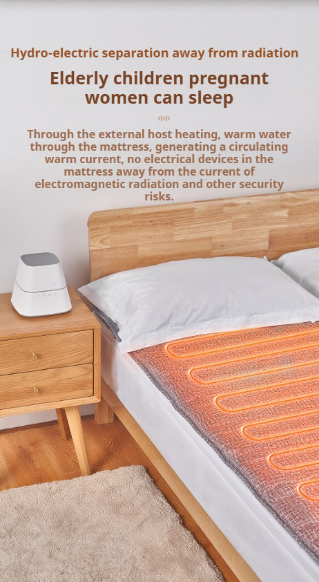 「2025 Upgraded Hydronic Heating Mattress Pad with Smart Temperature Control  UL/CE Certified Winter Warmth Blanket for Home/Dorm Use  EnergyEfficient Silent Thermal Bed System  Twin/Queen/King Size Dual-Person Heating Solution」