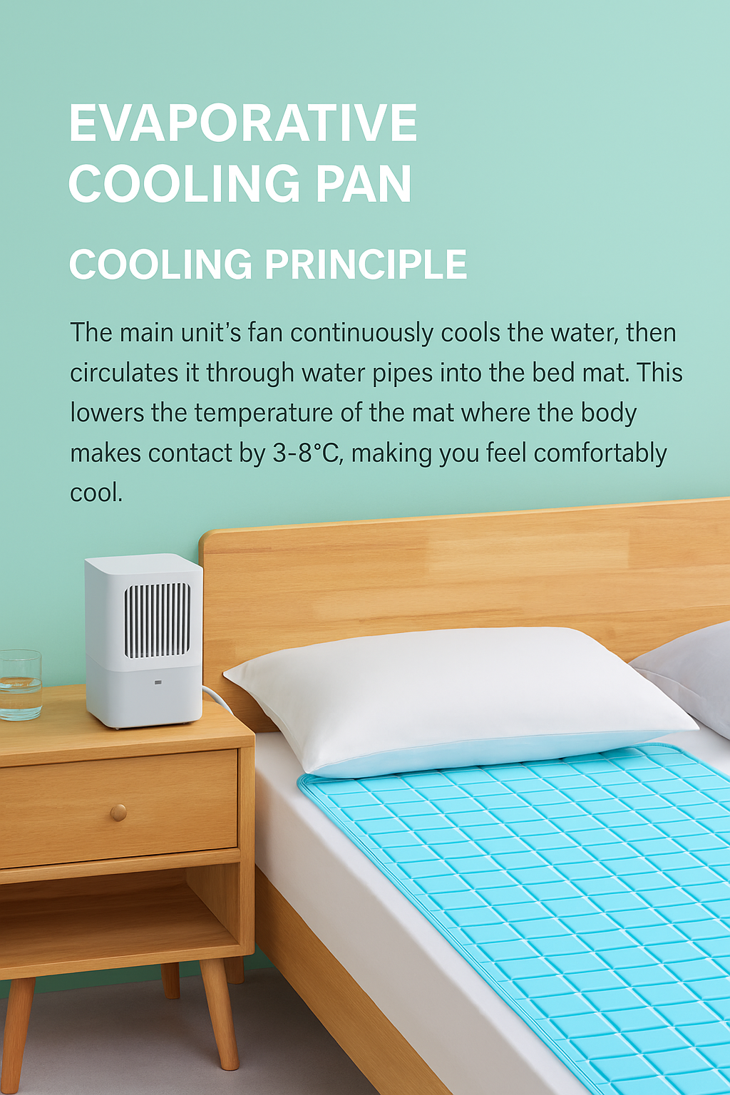「2025 Upgraded Water-Cooled Mattress Pad with Ice Mode  Smart Temperature Control Cooling Blanket for Summer Heat Relief  UL/CE Certified Dual Use (Home & Medical)  Twin/Queen/King Size Quiet Bed Cooling System」